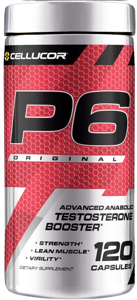 Cellucor P6 Original Testosterone Booster For Men, Build Advanced Anabolic Strength & Lean Muscle, Boost Energy Performance, Increase Virility Support, 120 Capsules