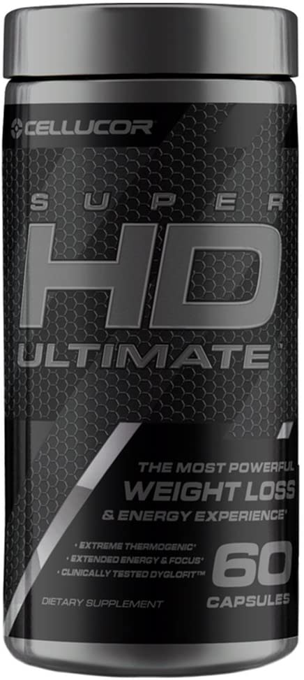 Cellucor SuperHD Ultimate Thermogenic Fat Burner & Weight Loss Supplement with Caffeine and Natural Metabolism Boosters, 60 Count Capsules