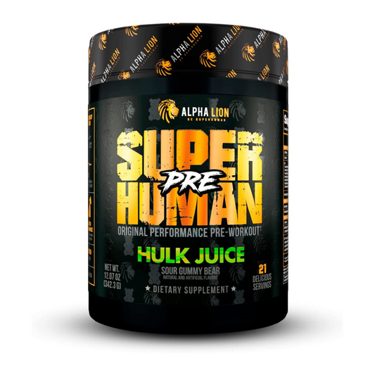 Alpha Lion Superhuman Pre Workout Sour Gummy Bear Hulk Juice | 21 Servings
